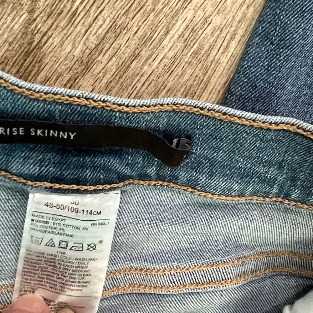 FINAL!  Banana Republic Mid-Rise Skinny Blue Denim Jeans- Sz 30 - Picture 6 of 9